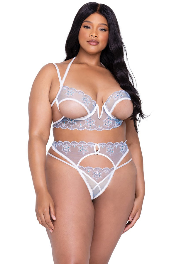 Snow Queen 3-Piece Garter Set Plus Size