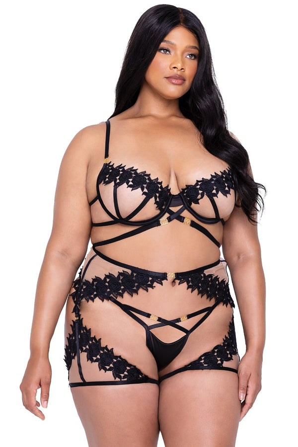 Ebony Rose 3-Piece Chaps Set Plus Size