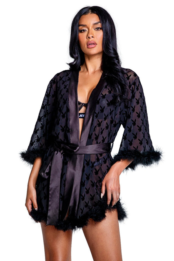 Playboy Bunny Noir Robe