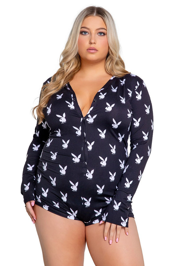 Playboy Slumber Bunny Romper Plus Size