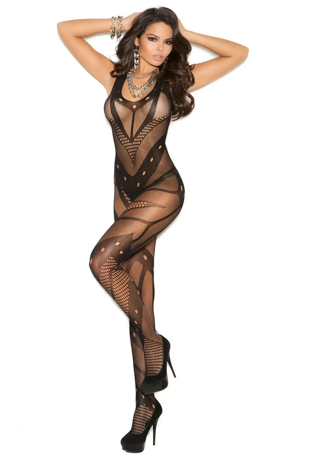 Net Crochet Bodystocking Elegant Moments - HOOSTLER