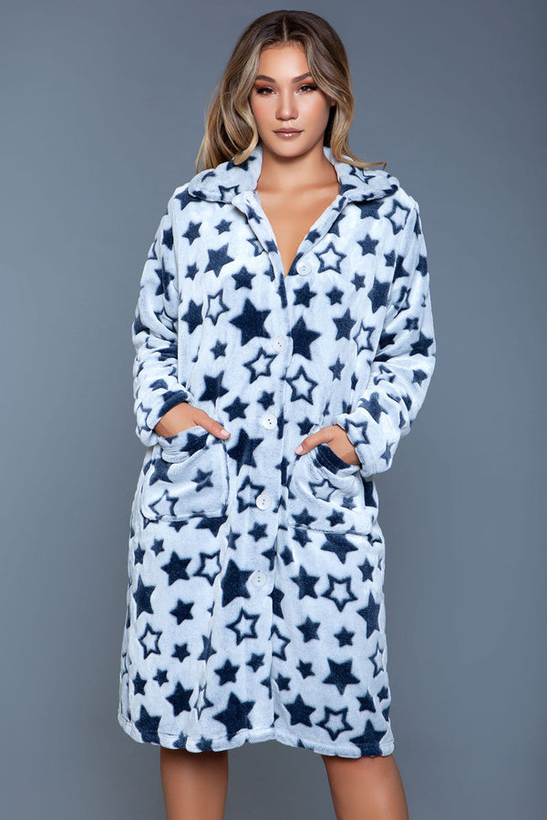 Starry Flannel Robe