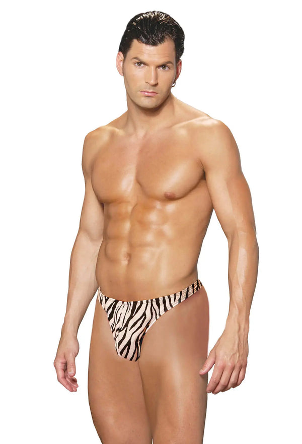 Men's Zebra Thong Elegant Moments - HOOSTLER