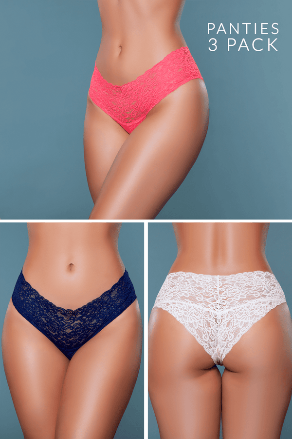 Nessa Lace Brief 3 Pack