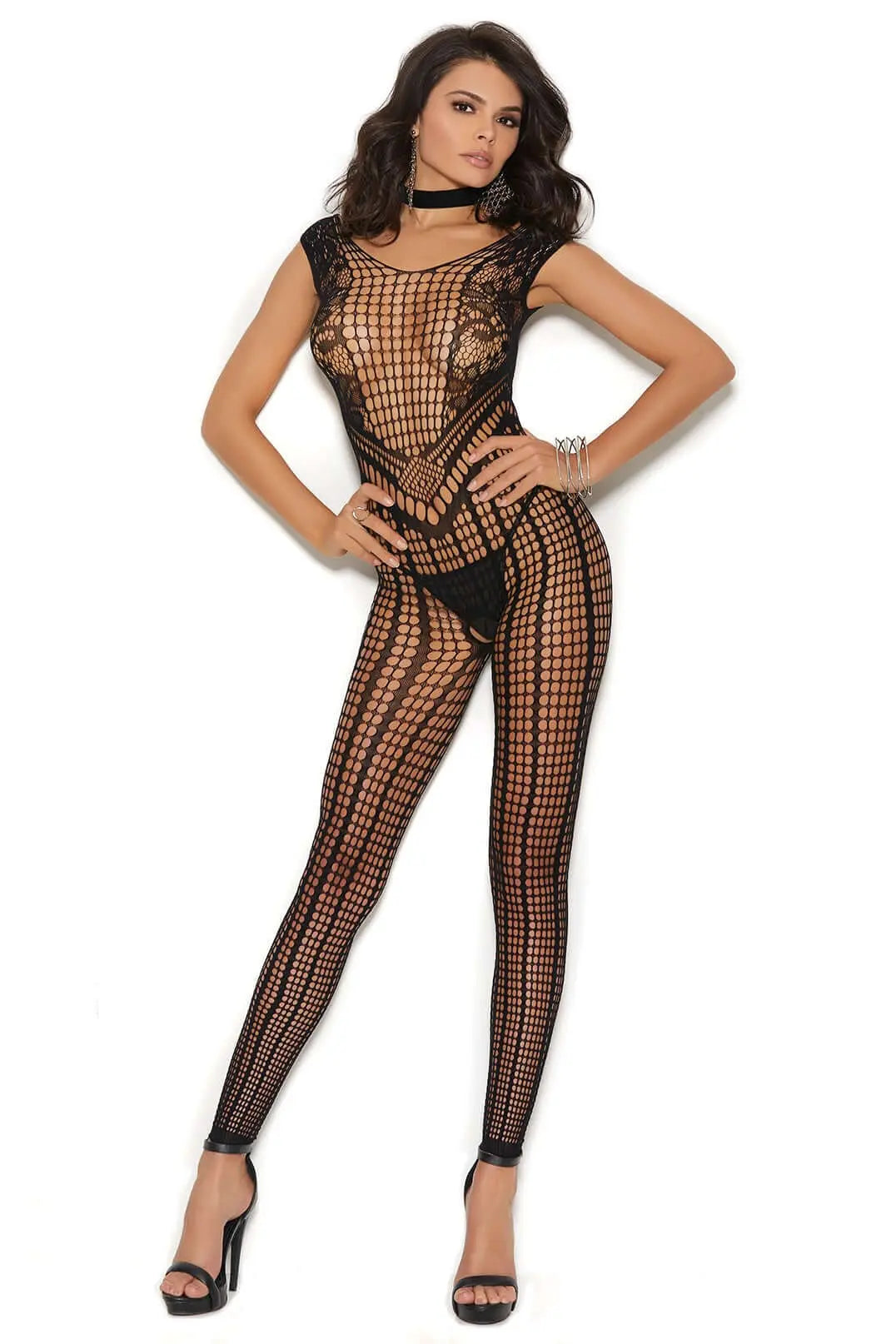 Crochet Footless Bodystocking Elegant Moments - HOOSTLER