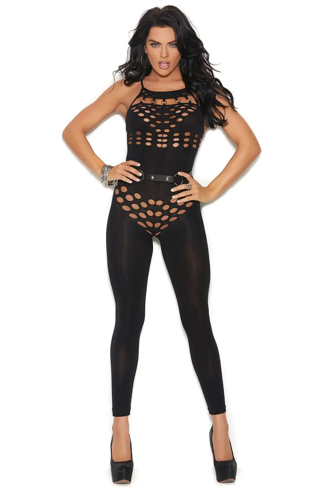 Opaque Footless Pothole Bodystocking Elegant Moments - HOOSTLER