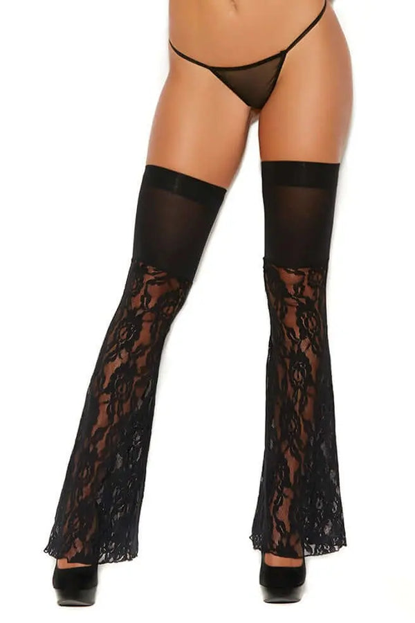 Flared Lace Thigh Highs Elegant Moments - HOOSTLER