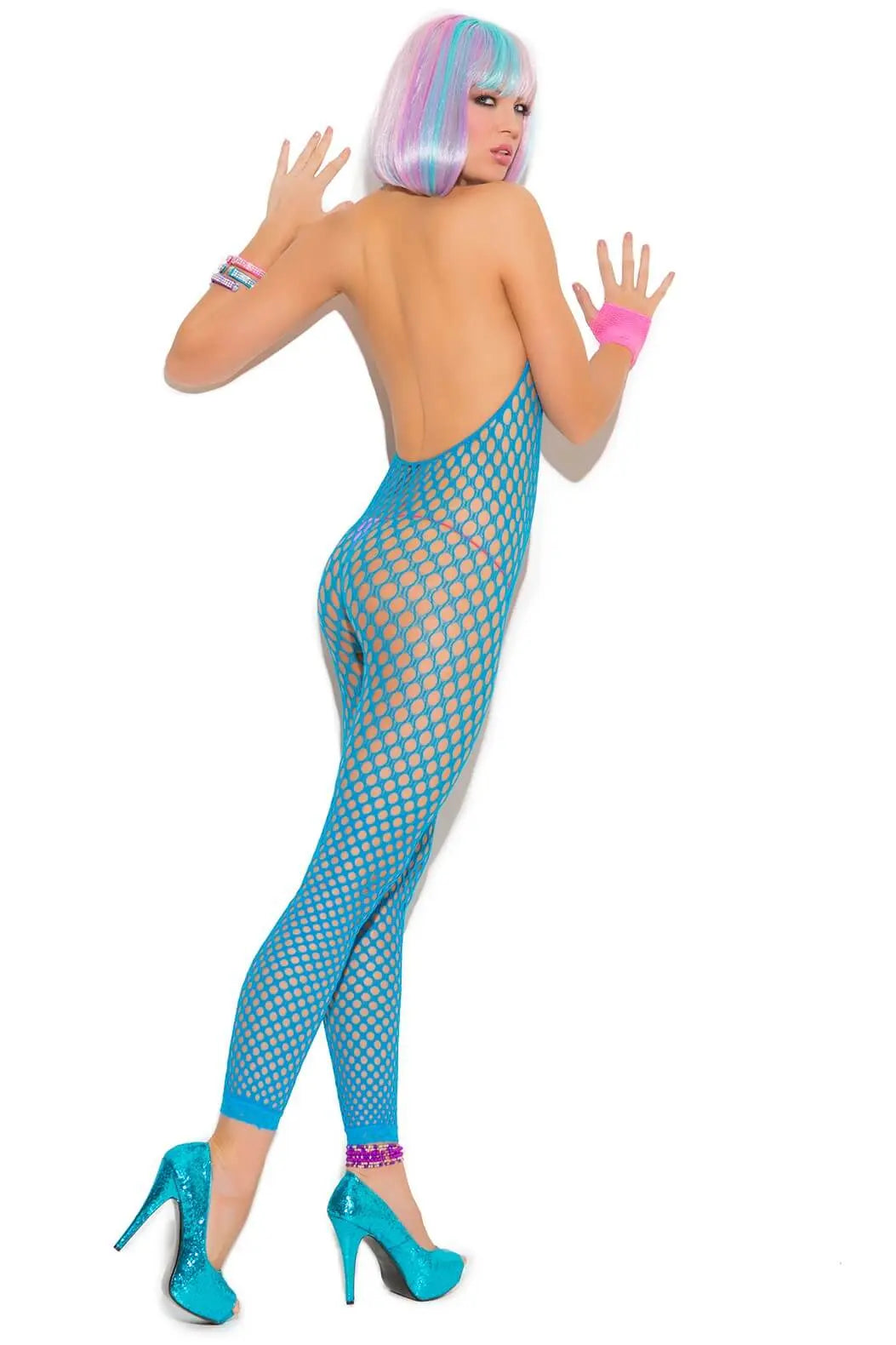 Crochet Net Footless Bodystocking Elegant Moments - HOOSTLER